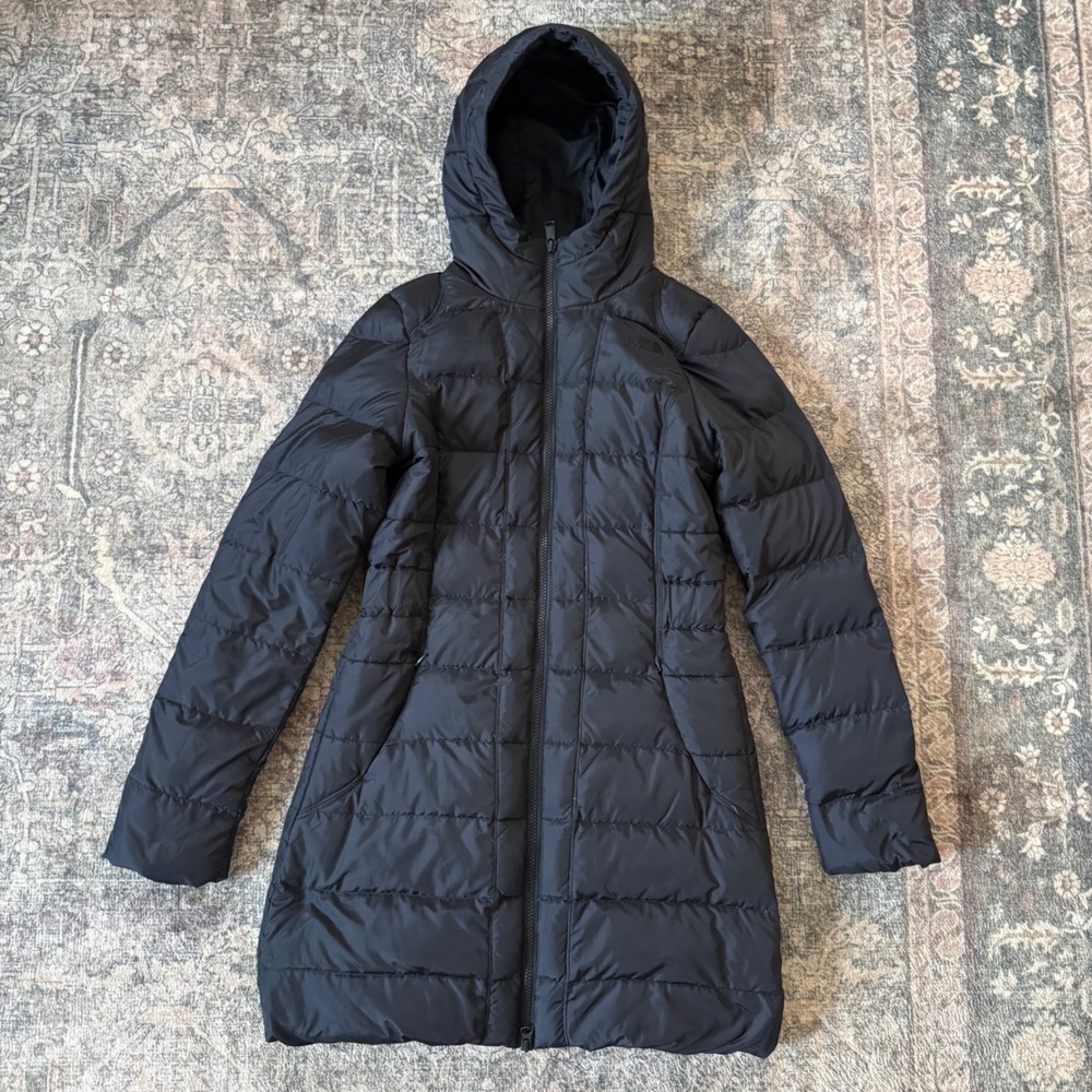 The North Face Gotham Parka II Black Down Insulated Hooded Jacket 550 XS